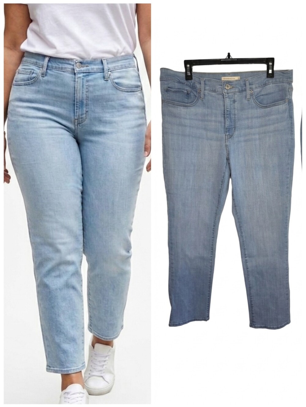 Levi's 314 Shaping Straight Light Blue Ankle Crop Women's Jeans Women's Size 33